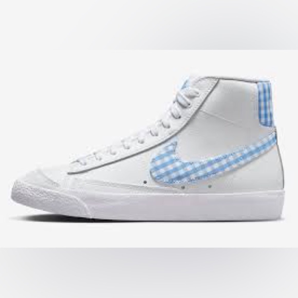 Nike Blazer Mid Blue Gingham size US 7.5 Women’s